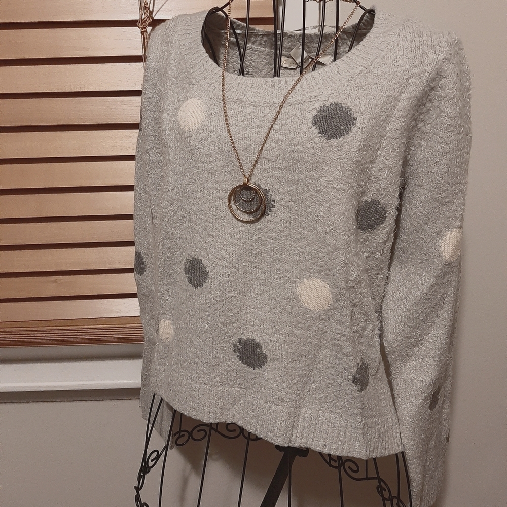 Lc grey dot sweater